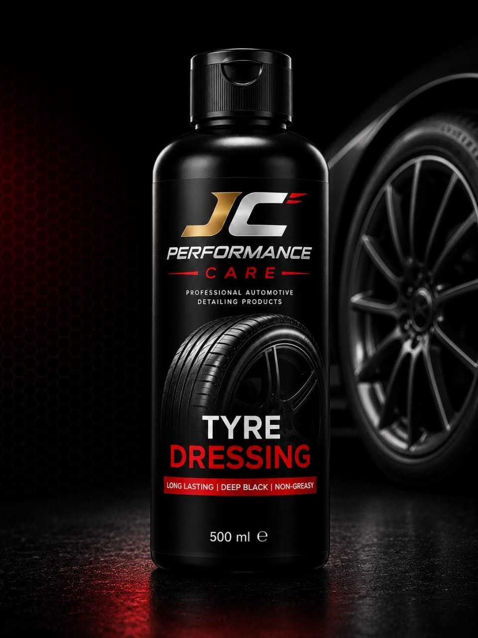 JC Performance Care Tyre Dressing bottle